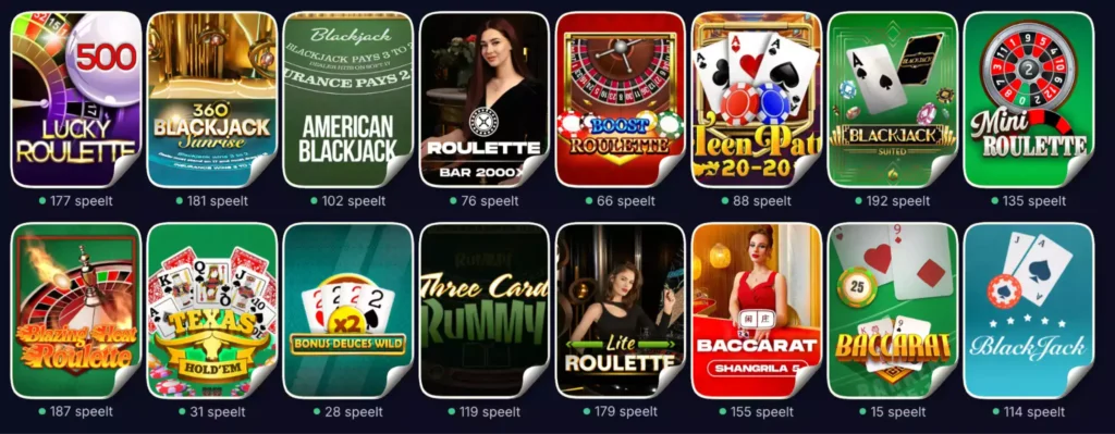 Bananzia Live Casino Games
